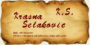 Krasna Selaković vizit kartica